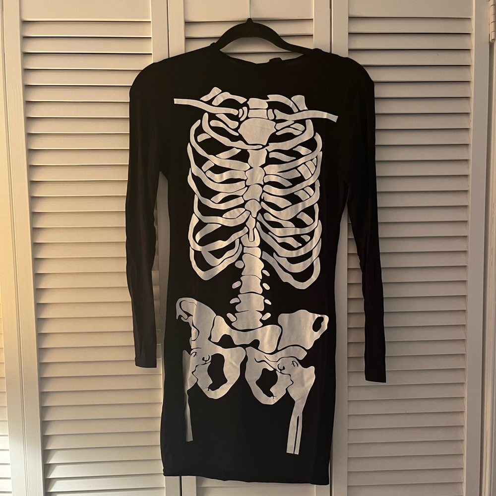 NWT Nastygal skeleton Halloween dress